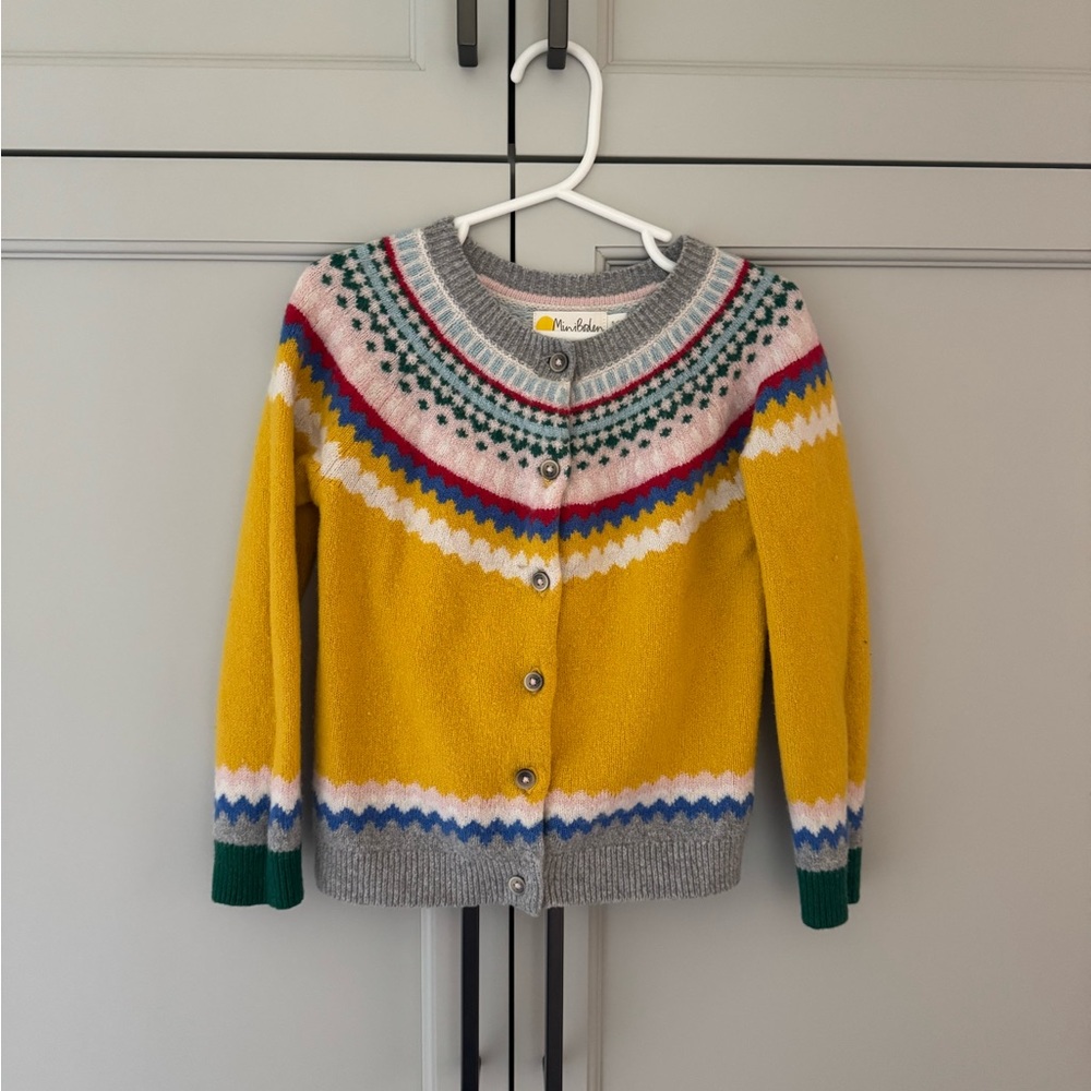 Mini Boden Fair Isle Cardigan 5-6Y